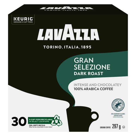 Lavazza - Gran Selezione K-Cups - Dark Roast Blend, K-Cup Capsules - 30ct