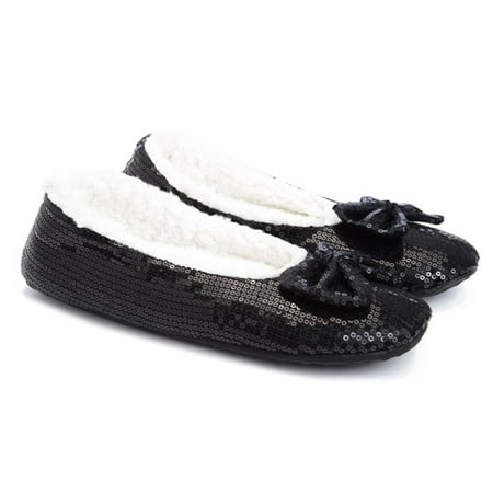 sequin ballerina slippers