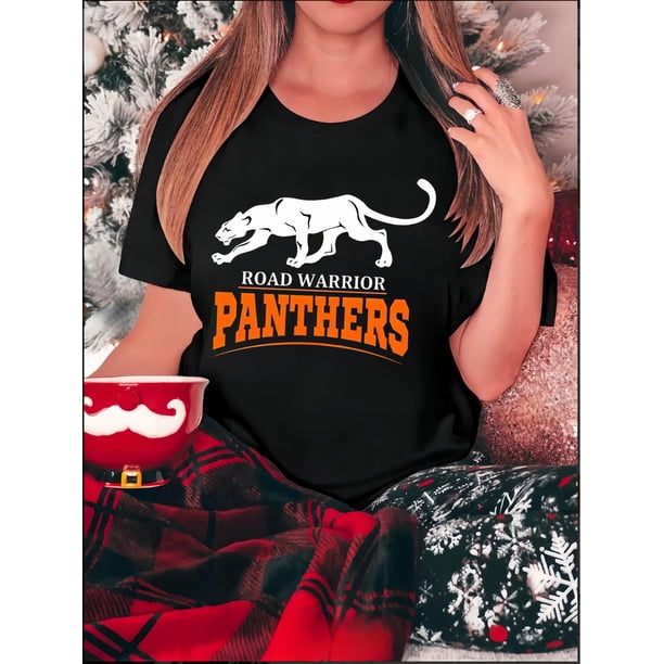 Camiseta deportiva informal y sencilla de manga corta con cuello redondo y estampado de leopardo inglés creativo para mujer, cómoda para vacaciones de verano. Camiseta deportiva de ocio.