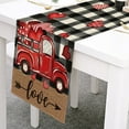 thumbnail image 6 of Wadada Watercolor Buffalo Plaid Hearts Truck Love Valentine's Day Table Runner, Anniversary Wedding Kitchen Dining Table Decoration for Indoor Outdoor Home Decor 13 x 72 Inch, 6 of 6
