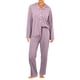 thumbnail image 1 of Conjunto de pijama de manga larga de 2 piezas para mujer - Pijama informal y cómodo con pantalones de cintura elástica - Tejido de poliéster suave - Tallas M-XXL, 1 of 3
