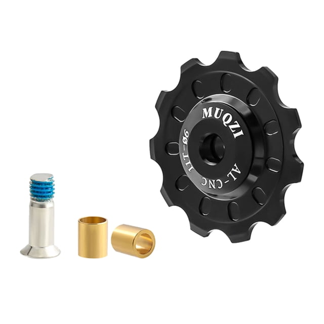 Polea de cambio trasero de rodillo de guía de bicicleta de rueda de de 11t negro Sunnimix Rueda de jinete