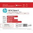 thumbnail image 2 of HP 14" FHD, AMD Ryzen 3-3250U, 4GB RAM, 1TB HDD, Silver, Windows 10, 14-dk1035wm, 2 of 10