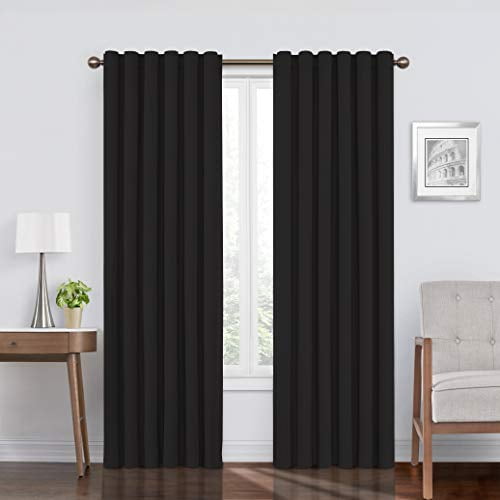 Absolute Zero 84 Inch Velvet Blackout Home Theater Curtain Panel Black Walmart Canada