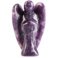thumbnail image 1 of Figuras de ángel de cristal de lepidolita morada de 2.0 in, piedra preciosa tallada, chakra, bolsillo, ángel de la guarda, estatua de Reiki, piedras curativas para meditación, decoración del hogar, r JAMW Sencillez, 1 of 5