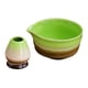thumbnail image 3 of Tazón de té batidor BLESIY con soporte para batidor cerámica Matcha Marrón y verde, 3 of 8