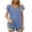 B, variant on SHOPESSA Womens Tops Summer Fashion V-neck T-Shirt Flounces Short Sleeve Casual Loose Fit Tee Shirts Blouse Solid Colour Shirt