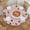Coffee Bean Leaf, variant on Cupcake Cherry Elastic Round Tablecloth - Waterproof & Oil-Resistant Polyester Fabric, Elastic Hem Fits 40-44 Inch Round Tables, Wrinkle-Free for Indoor/Outdoor Use