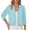 Light Blue, variant on Aocisk Women's Elegant Lace Cardigan Short Sleeve Knit Sweater Lightweight Comfortable Casual Tops for Ladies Pink M