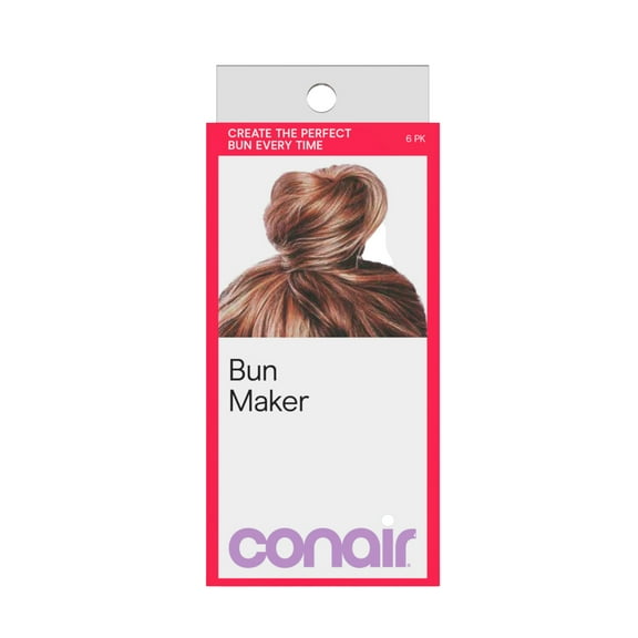 Conair Bun Maker Kit with Bobby Pins, Brown, 6 pk