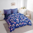 thumbnail image 3 of Homewish Kids Watercolor Dinosaur Bedding Comforter Set 7pcs, Kawaii Rainbow Cloud King Bedding Sets, Navy Cartoon Theme Reversible Bed Sheets, Ultra Soft Bedroom Decor, 3 of 7