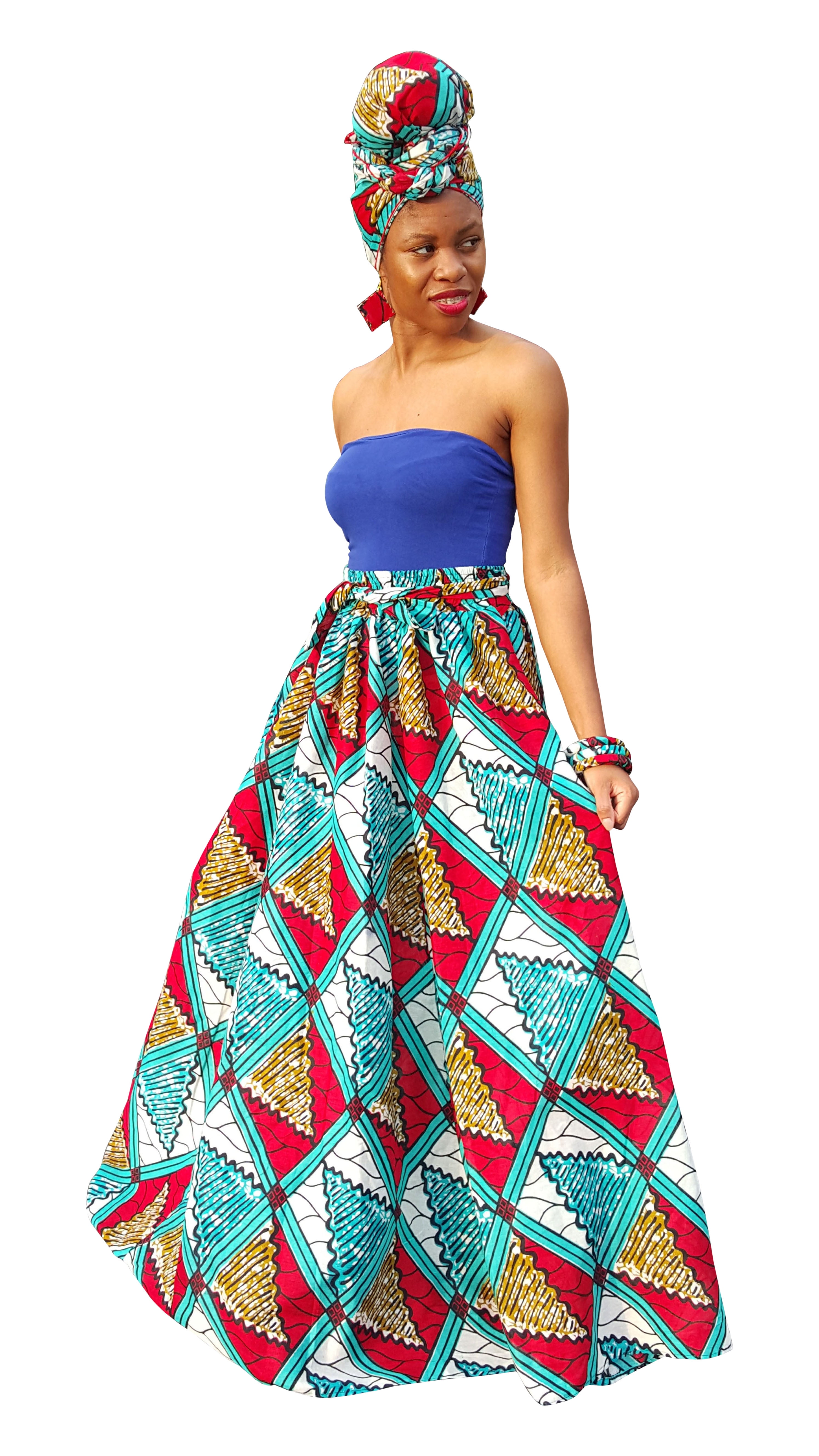 african print maxi skirt plus size