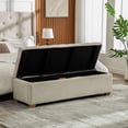 thumbnail image 2 of S-HOME 60.2 Inch Wide Chenille Upholstered Storage Bench With Tufted Flip-Top Design For Living Room And Bedroom Use, 2 of 8