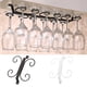 thumbnail image 4 of Advancent Soporte para copas de vino, elegante Color sólido, 4 ganchos, montaje con tornillo, estante para Bar de cocina esmerilado Organizadores de utensilios de cocina Blanco, 4 of 6