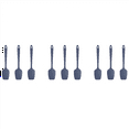 thumbnail image 1 of 9 Pcs Silicone Spatula Black High Temperature Resistant -Free Rubber Spatula Cooking and Baking Kitchen Spatula, 1 of 8