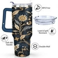thumbnail image 3 of Paisley Design40 Oz Tumbler with Handle Lid and Straw, Stainless Steel Double Walled Vacuum Insulated Cup, Cute Anniversary Wedding Birthday Gifts Tumbler for Women Men Friends Outdoor Indoor, 3 of 7