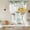 White, variant on Sunflowers Trucks Balloon Curtains for Bedroom/Front Door/Bathroom, Spring Farmhouse Eucalyptus Teal Wood Tie Up Curtains 63 Inch Length Light Filtering Kitchen Curtains Shades for Windows 46"x63"