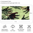 thumbnail image 2 of Halloween Zombie Hand Translucent Breathable Chiffon Yarn Silk Scarf 180*73 (70.86*28.7in) - Lightweight Head Wrap for Women and Girls, 2 of 6