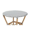 thumbnail image 3 of Baxton Studio Tavor Classic French Black and White Weaving and Natural Brown Rattan Dining Table, 3 of 7