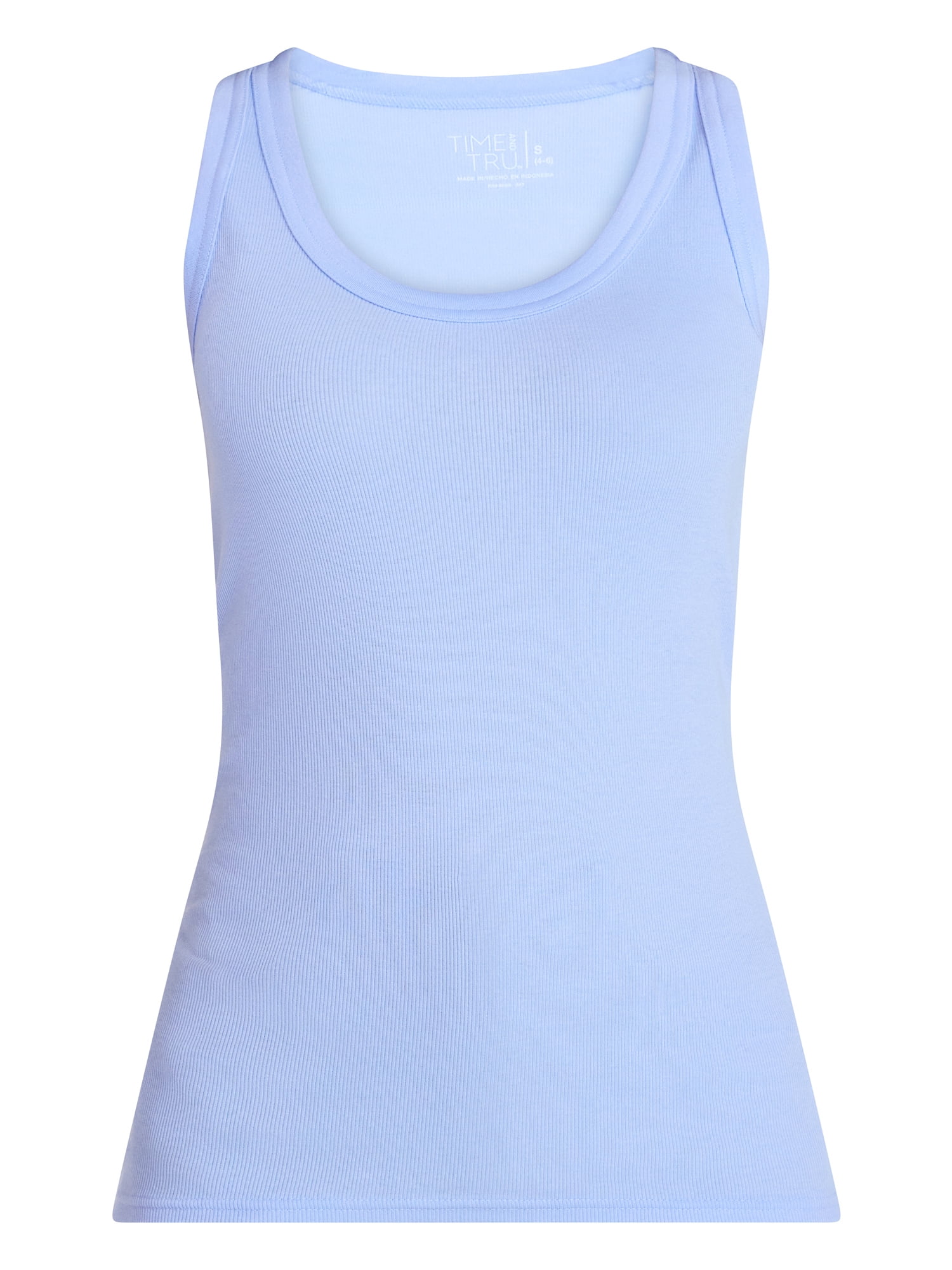 Time and Tru Women's Ribbed Tank Top, Sizes XS-XXXL