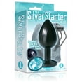thumbnail image 3 of Sexy, Kinky Gift Set Bundle of S-Finger Vibe, Blue and Icon Brands The Silver Starter, Bejeweled Annodized Stainless Steel Plug, Aqua, 3 of 5