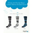 thumbnail image 2 of MeMoi Rings and Rungs Cotton Blend Striped Socks - Boys - Male, 8-9, Navy, 2 of 7