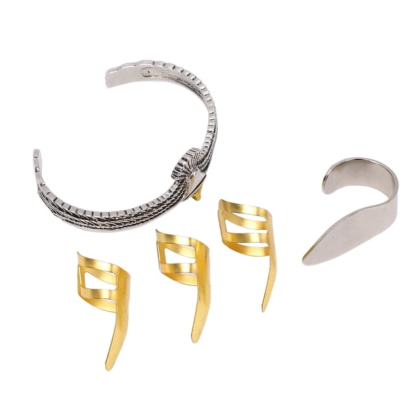 Kit De Púas Para Dedo De Guitarra De Acero Inoxidable, Pulsera De aleación, Tenedor Para Pulgar, 3 Púas Para Dedo Para Guitarra, Bajo, Instrumentos De Cuerda