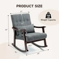 thumbnail image 2 of MELLCOM Upholstered Rocking Chair with Lumbar Support, Comfy Rocker Glider Chair for Nursery, Modern High Back Armchair for Living Room, Indoor Chair for Petite, Polyester (Dark Grey), 2 of 5