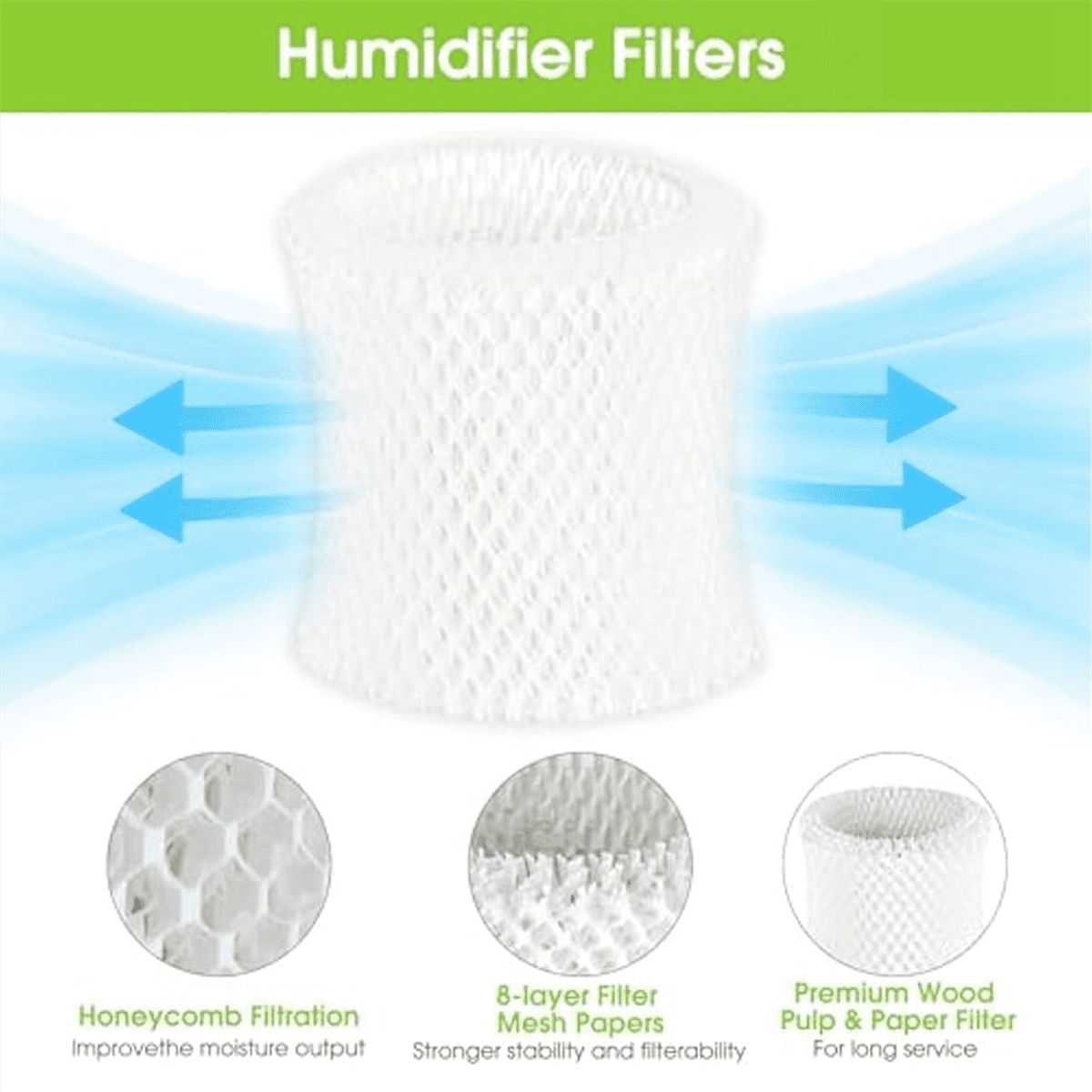 Humidifier Replacement Filter for Canopy Bedside and Nursery,6Pack Humidifier Wicking R_wm25