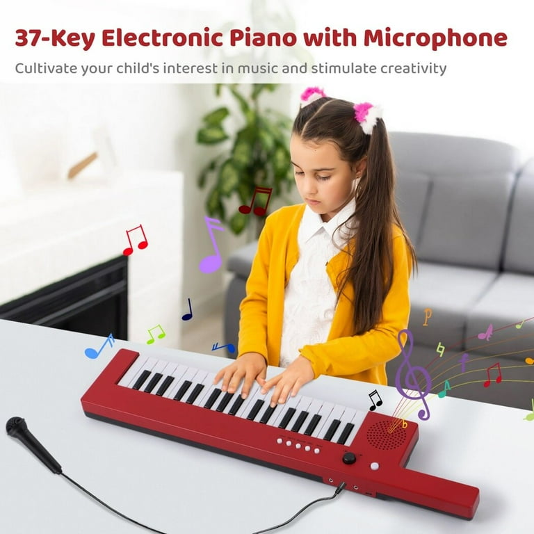 37-Key Electronic Piano for Kids, Portable Rechargeable 37-Key Electronic Piano for Kids, Portable Rechargeable