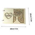 thumbnail image 4 of Libro de invitados de boda de madera Libro de invitados de boda Álbum de mensajes para la decoración de compromiso de boda para el aniversario de boda (4 #), 4 of 7