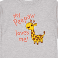 thumbnail image 4 of Inktastic My Peepaw Loves me- cute giraffe Boys or Girls Long Sleeve Toddler T-Shirt, 4 of 5