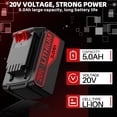 thumbnail image 2 of 2 Packs 20V 5.0Ah Li-ion LB2X4020 Replacement for Black and Decker Battery LBX4020 LBXR20 LBXR2020, 2 of 5