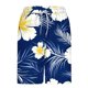 thumbnail image 5 of Ceisia Men's Navy Blue Floral Palm Leaf Print Beach Shorts with Quick Dry Stretch Fabric and Anti-Exposure Liner Multicolor M Gifts, 5 of 6