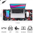 thumbnail image 5 of Long Mouse Pads for Desk,Pioneer Flower Floral Print Pattern Desk Mats on Top Of Desks, Desk Mouse Pad Extra Large with 3mm Non-Slip Base and Stitched Edge for Gaming,Office,Work,Home 31.5"x11.8", 5 of 6
