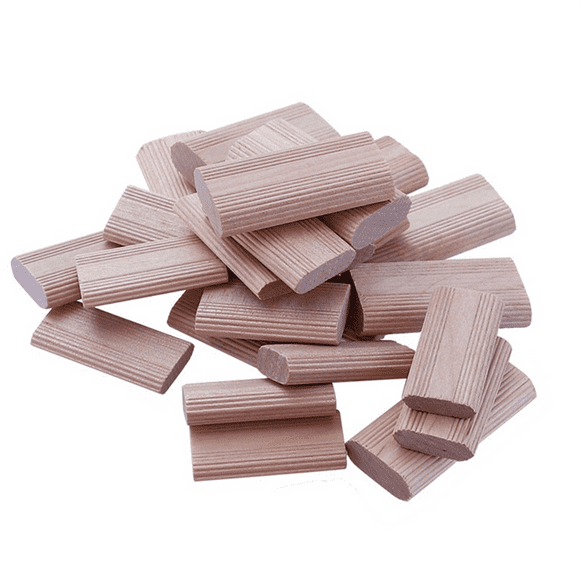 50 Pieces of 10mm Domino Wooden Dowel Connectors, Beech Wood Plugs, Woodworking Furniture Splicing Connectors