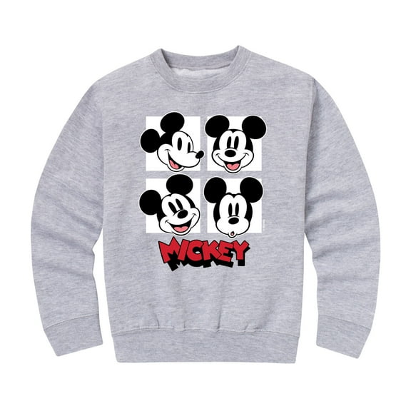 Mickey & Friends - Mickey Grid - Toddler And Youth Crewneck Fleece Sweatshirt