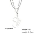 thumbnail image 3 of 14K Yellow Gold Africa map cross pendant necklace European and American fashion Africa map pendant necklace, 3 of 6