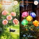 thumbnail image 4 of Luces solares para jardín NESSTU, paquete de 6, LED, con flores, impermeables, 4 of 6