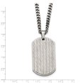 thumbnail image 3 of Collier en Acier Inoxydable Brossé and Texturé Poli 24 Pouces, 3 of 3