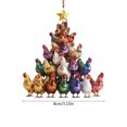 thumbnail image 3 of Xihbxyly Adorno Navideño de Pollo Colorido, Colgante de Pollo Acrílico, Diseño Divertido de Animal de Granja, Decoración Navideña Vibrante, Exhibición Multiusos, Ideal para Árbol, Pared, Coche, Regal, 3 of 7