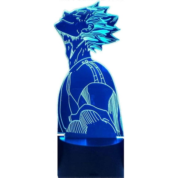 3D Illusion Lamp Anime BOKUTO Smiling 3D Lamp Led Night Light Anime LAMP Japanese Manga Anime Comic Lamp Cartoon Lamp led Night Light for Kids 7