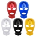thumbnail image 4 of Mascarilla facial Unisex para hombre y mujer, máscara de látex metálica brillante con ojos abiertos y boca, gafas completas, capucha para disfraces de juego de rol, 4 of 5