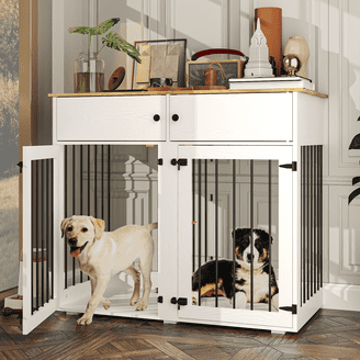 TOLEAD Wood Corner Dog Crate Furniture, 43.9
