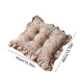 thumbnail image 3 of HuiXinOu Donut Cushion Chair Pad, 15.7in Round Velvet Floor Pillow Ottoman with Strap, Colorful Seat Cushion for Office Living Room Outdoor Chair, Comfort Decor, 3 of 6