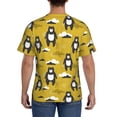 thumbnail image 3 of Vsdgher Cartoon Bear Yellow Print Men's Dry Fit Mesh Athletic Shirts Moisture Wicking Tennis T-Shirt Tops, 3 of 9