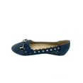 thumbnail image 5 of Victoria K Women's Snake Skin Texture Gold Chain Buckle Ballerina Flats, 5 of 5