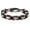 Rose Gold, variant on Jewelry Men's Black and Gold Plated Stainless Steel Byzantine Chain Bracelet (11mm) - 9"