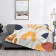 thumbnail image 1 of Abstract Pastel Art Patterns Throw Blanket, Super Soft Anti-Pilling Flannel Bed Blankets, 40"x30", 1 of 8