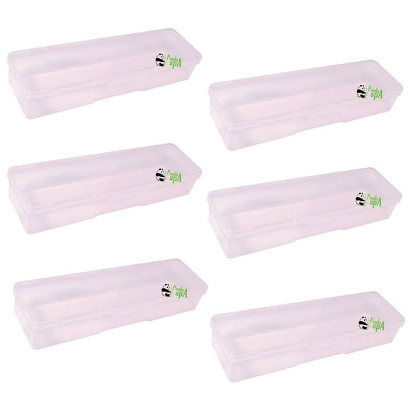 PandaSpa Set of 6 Multifunctional Tool Box for Supplies Storage, Manicurist Nails Pedicure Small size Purple